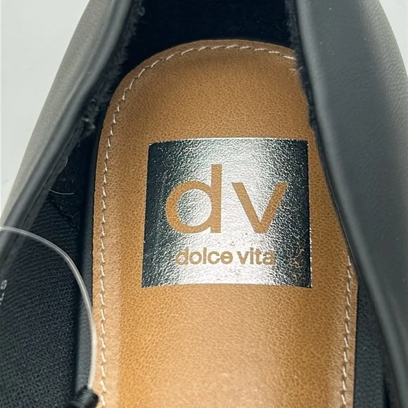 DV by Dolce Vita Malanie Toe Cap Ballet Flats Black Vegan Shoes Size 8 NWB - Picture 10 of 14